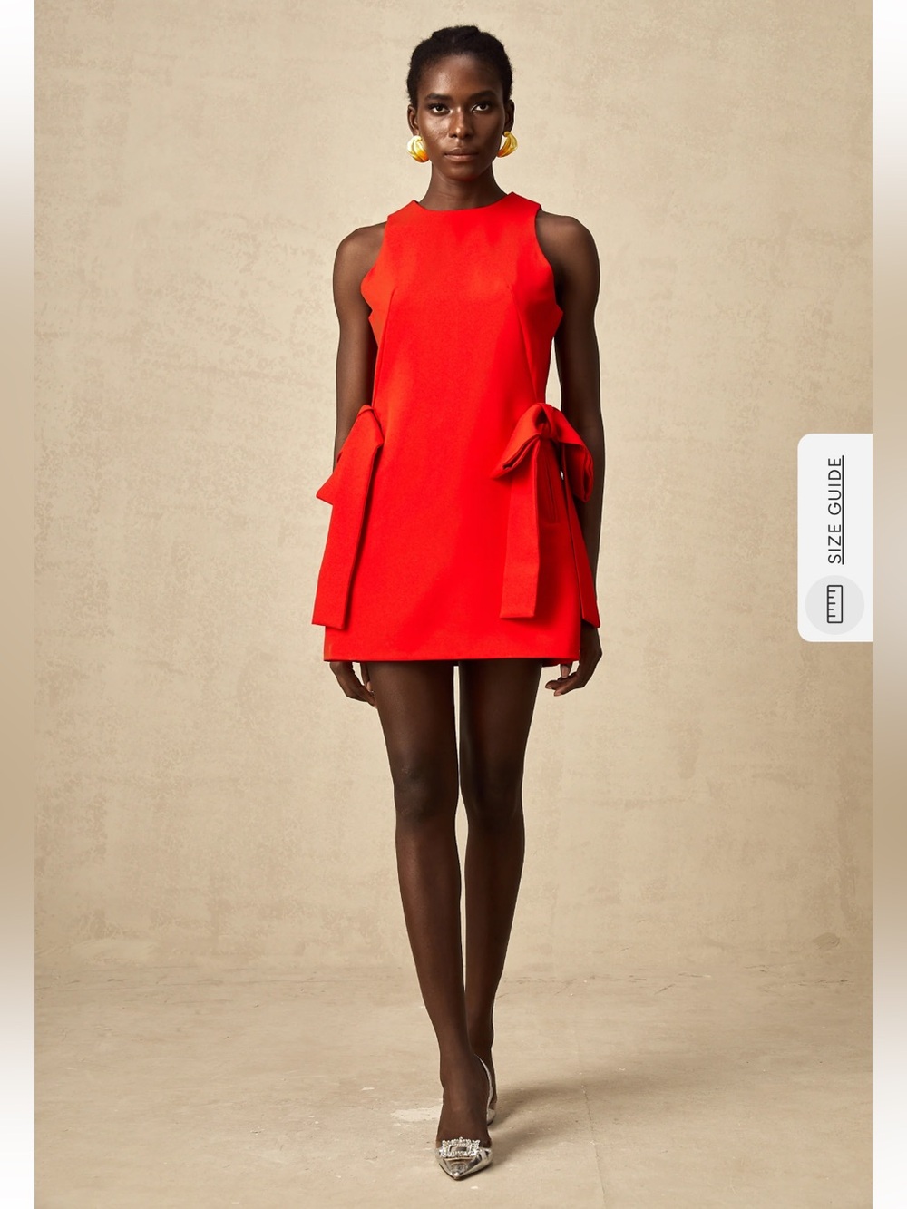 NWT Miss Rosier Ronnie red sleeveless bow mini dress